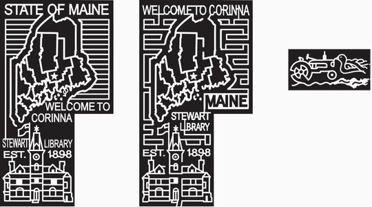 07_ME_Corinna Maine, state, shape, Bird, Tractor, library, building, .jpg