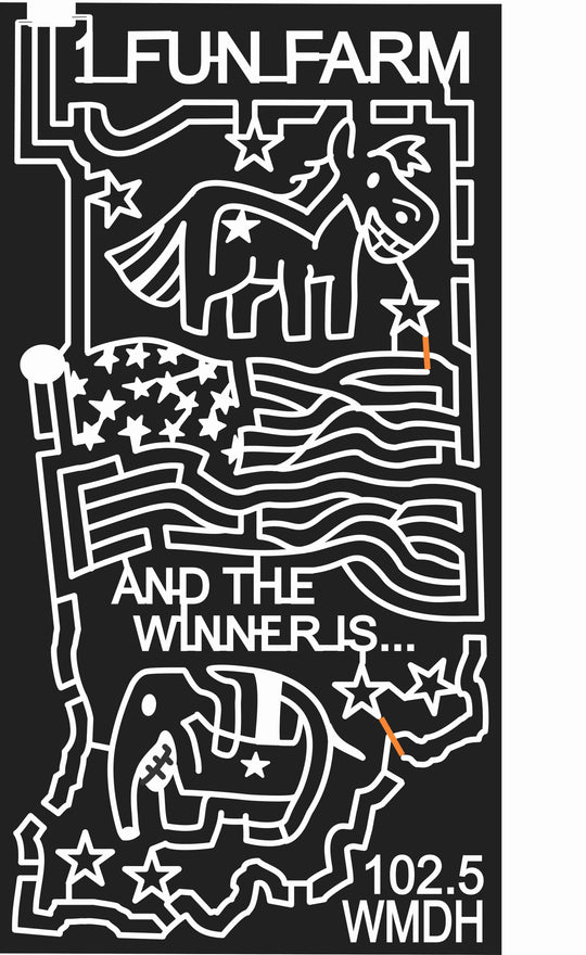 08_IN_Farmland Indiana, vote, politics, donkey, elephant, Flag, America, American, star, 2008.jpg