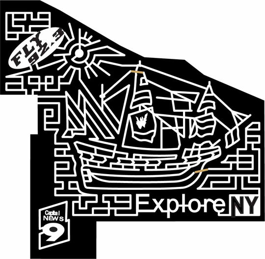 09_NY_Schaghticoke New York, Ship, Boat, Sun, Flag, logo, sponsor, 2009, capital news, fly92