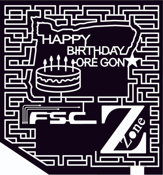 09_OR_Ontario Oregon, Birthday, Cake, state, shape, star, Happy Birthday, candles, flame, logo, sponsor, 2009, fsc, zone