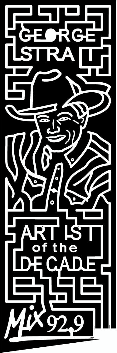 09_TN_Springfield Tennessee, country, singer, George Strait, famous, celebrity, 2009, logo, sponsor, People, Man, face, celebrity, famous, mix92