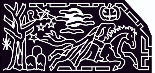 09_UT_Wellsville Utah, Moon, Tree, star, Owl, tombstone, Horse, headless horseman, Ichabod Crane, cemetery, night, Halloween, 2009