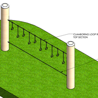 Clambering Loop Run w/5/8" walk rope - The MAiZE