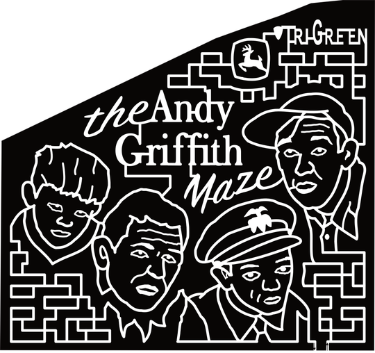 23_AL_Boaz The Andy Griffith Maze, Tri Green, John Deer Logo, Hat, People, Face