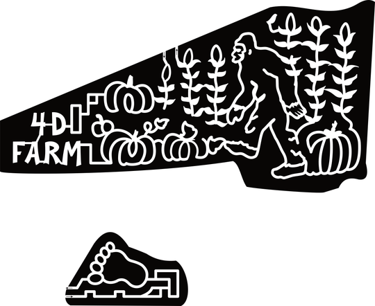 23_AL_Cullman Pumpkin, Sasquatch, Yeti, Big Foot, Corn, Footprint