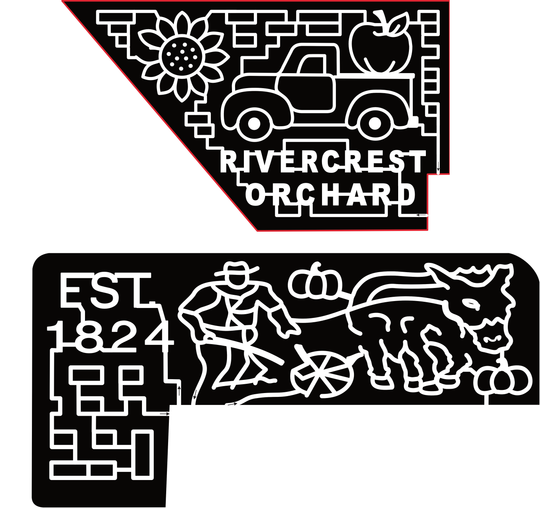 23_AR_Fayetteville Flower, Truck, Apple, Pumpkin, Farmer, Plow, Mule, EST 1824