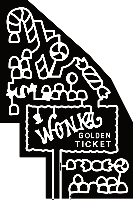 23_CA_Chino Willy Wonka, Golden Ticket, Gumdrops, Candy, Candy Cane, Lollipop, Sucker,