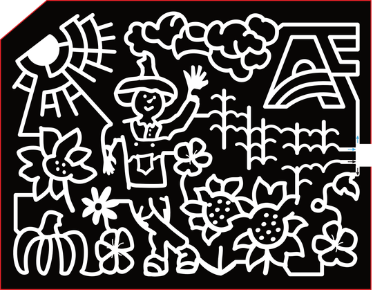 23_CA_SantaRosa Sun, Cloud, Logo, Scarecrow, Flower, Pumpkin, Corn, Leaf