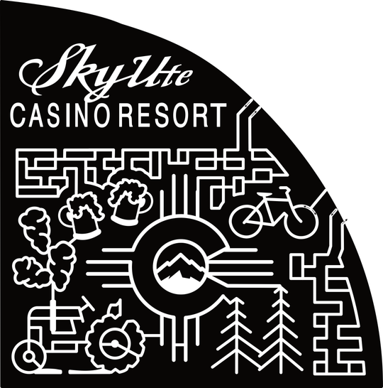 23_CO_Ignacio Sky Ute Casino Resort, Bike, Bicycle, Beer Mug, Tractor, C, Logo, Pine Tree, Mountain,