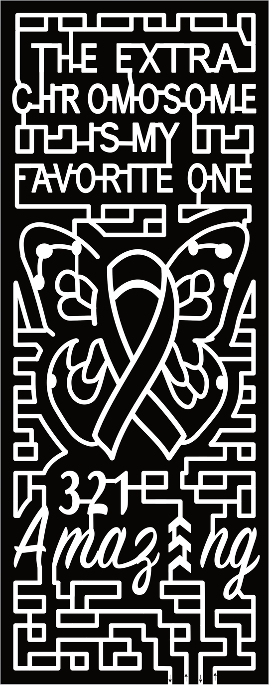 23_IN_Rockville The Extra Chromosome is My Favorite One, 321, Amazing, Ribbon, Butterfly Wings, Logo