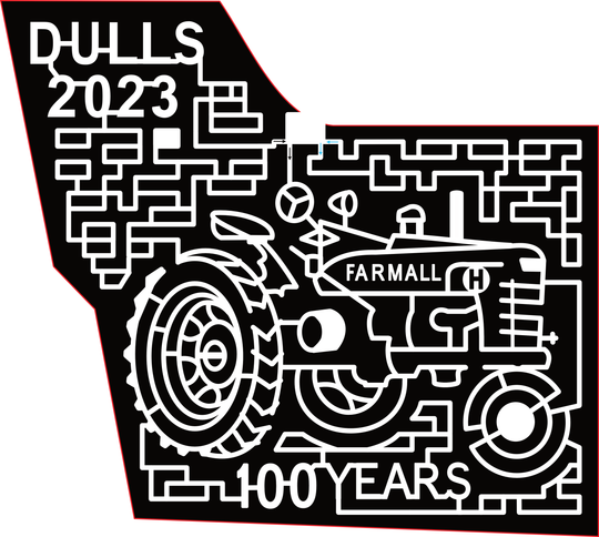 23_IN_Thorntown Dulls 2023, Farmall, 100 Years, Tractor, Logo
