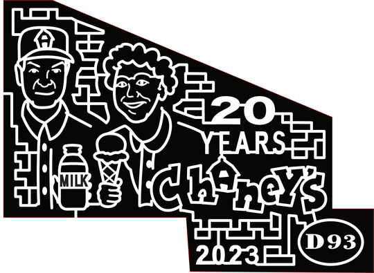23_KY_BowlingGreen Chaney's, 20 Years, 2023, D93, Milk, Ice Cream, People, Logo