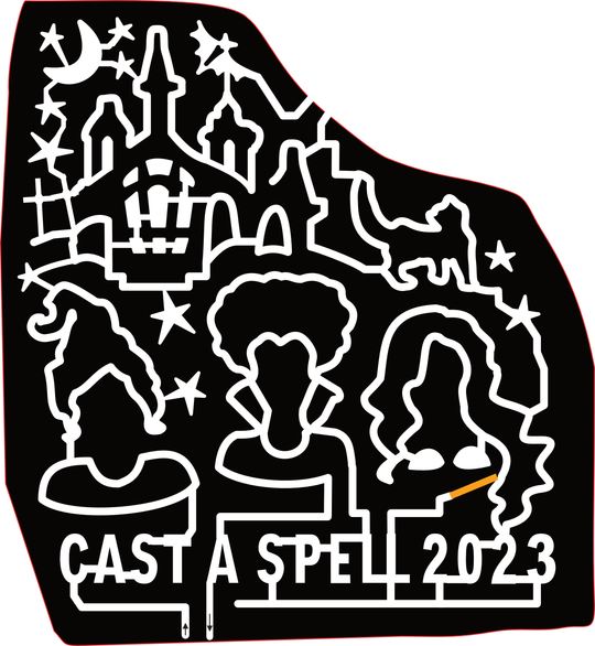 23_MD_Tracy'sLanding Cast a Spell 2023, Hocus Pocus, Star, Bat, Moon, Haunted House, Cat, Witches, Winifred, Sarah, Mary