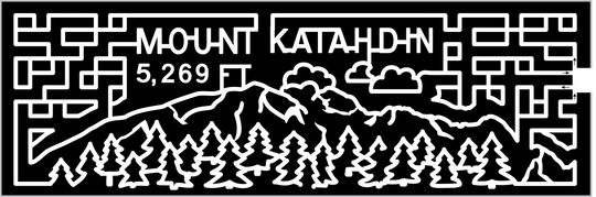 23_ME_Corinna Mount Katahdin, 5269 ft, Clouds, Mountain, Pine Trees