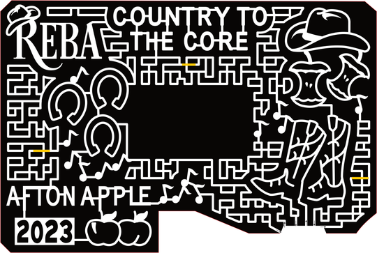 23_MN_Hastings Reba, Cowboy Hat, Horse Shoe, Music Note, Apple Core, Country to the Core, Cowboy Boots, Afton Apple, 2023, Apple
