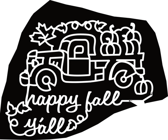 23_NC_Ruffin Happy Fall Y'all, Truck, Pumpkin, Leaves