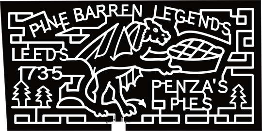 23_NJ_Hammonton Pine Barren Legends, Leeds, 1735, Penza's Pies, Pie, Dragon, Pine Tree