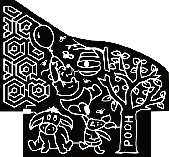 23_OH_Hebron Honey Comb, Ballon, Winnie the Pooh, Beehive, Bee, Eeyore, Piglet, Tree