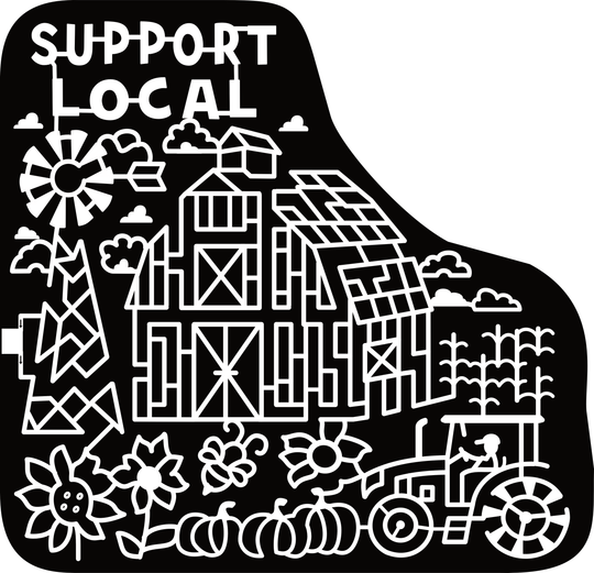 23_ONT_Omemee Support Local, Windmill, Barn, Corn, Flower, Cloud, Bee, Pumpkin, Tractor, Farm