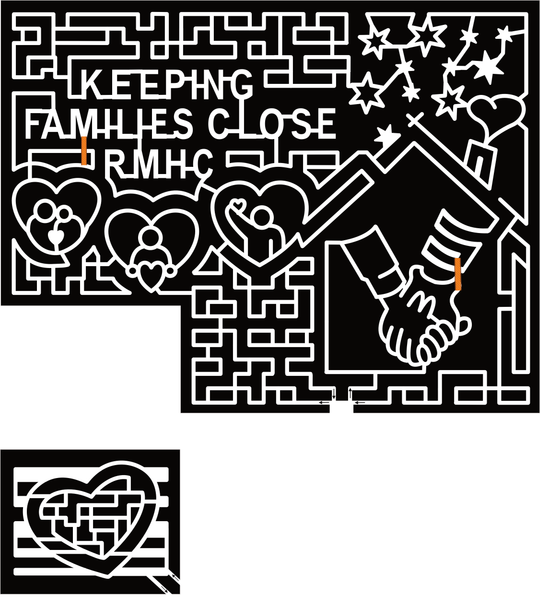 23_ONT_Thamesville Keeping Families Close, RMHC Logo, Holding Hands, House, Stars, Heart