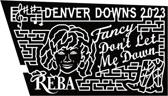 23_SC_Pendleton Denver Downs, 2023, Reba, Fancy Don't Let Me Down, Cowboy Boots, Face, Music Note, Cowboy Hat