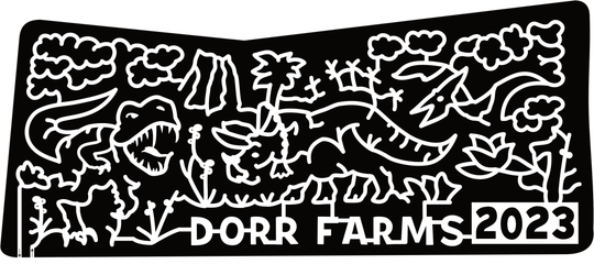 23_SC_Sumter Dorr Farms, 2023, Dinosaur, Volcano, Cloud, Flower