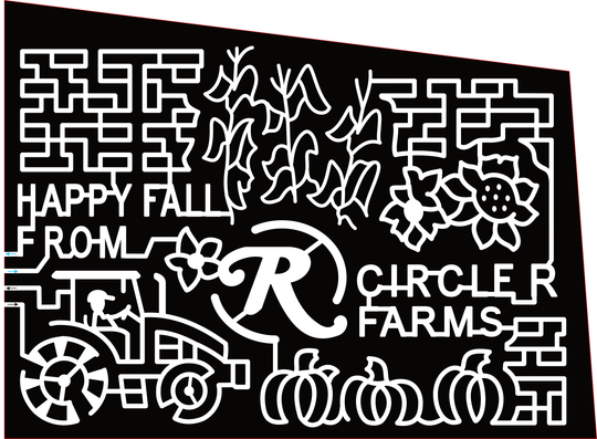 23_TN_Crossville Happy Fall From Circle R Farms, Flower, Pumpkin, Tractor, Corn, Sunflower, Logo