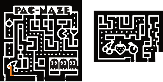 23_TN_Sparta Pac Man, Pac-Maze, Cherry, Strawberry, Orange, Ghost