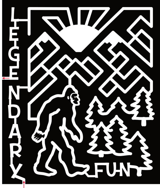 23_UT_Washington Sun, Mountain, Tree, Legendary Fun, Sasquatch, Big Foot