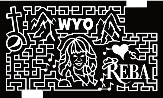 23_WY_Casper Reba, Face, Mountain, WYO heart's Reba, Cross, Pepsi, Music Note, Logo