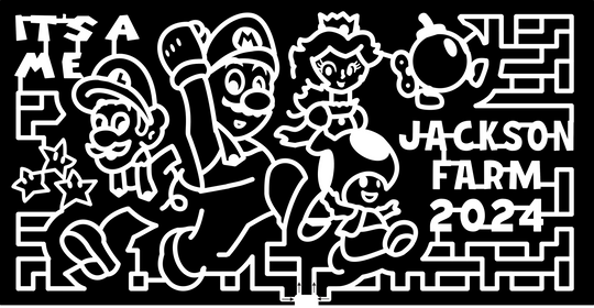 24_AR_Black Rock Mario, Luigi, Peach, Toad, Jackson Farm, 2024, Star, Its A Me