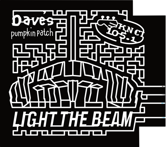 24_CA_West Sacramento Guitar, Radio, 105.1, Dave's Pumpkin Patch, Light the Beam, Logo