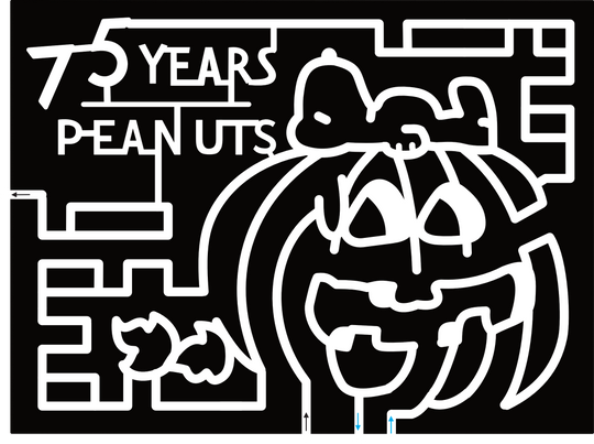 24_FL_Massaryktown Snoopy, Peanuts, 75 Years, Pumpkin, Leaves, Logo