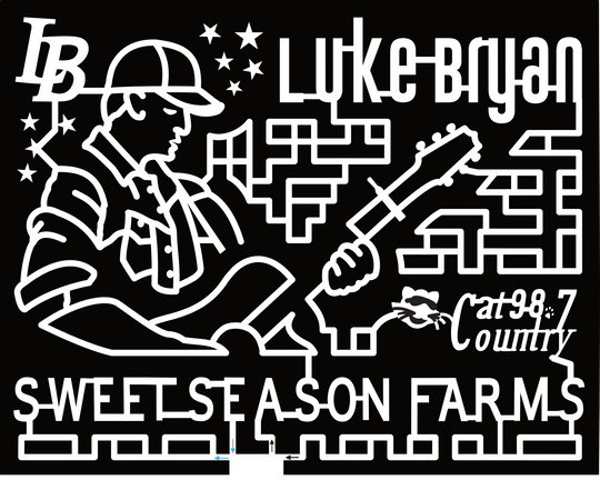 24_FL_Milton Luke Bryan, LB, Guitar, Cat Country 98.7, Sweet Season Farms, Star
