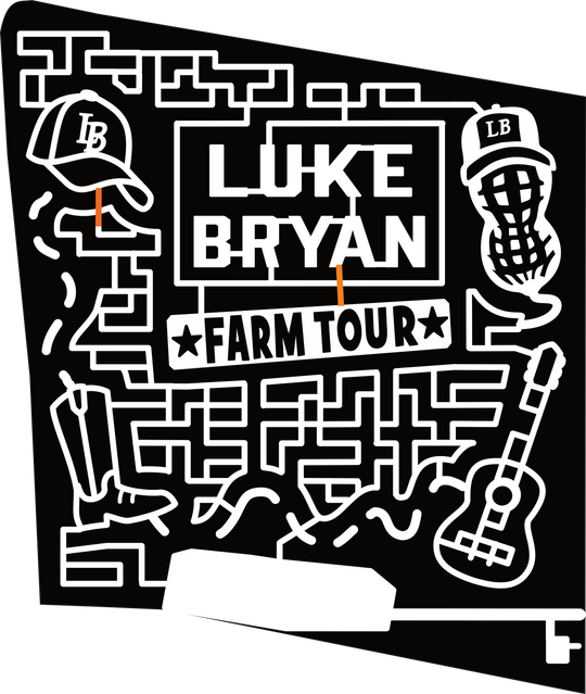 24_GA_Bogart Luke Bryan, Farm Tour, Peanut, LB, Guitar, Boot, Hat, Baseball Cap