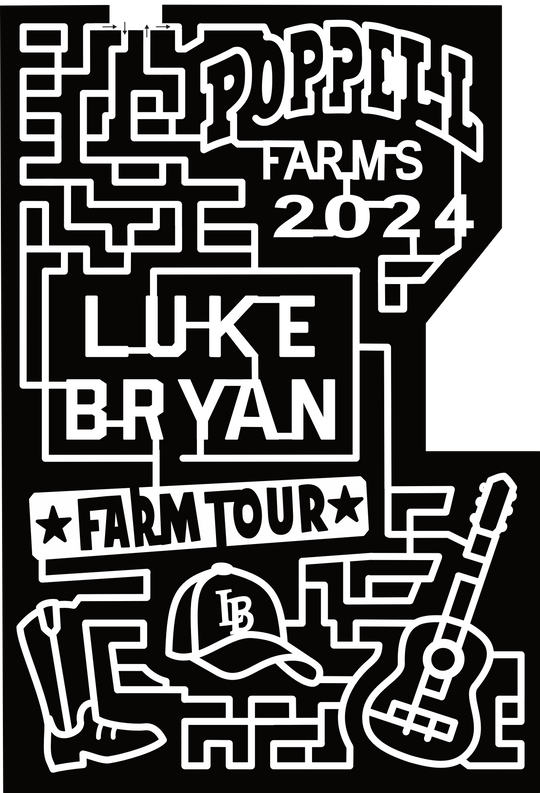 24_GA_Odum Luke Bryan, Poppell Farms, 2024 Farm Tour, Guitar, Hat, Boot