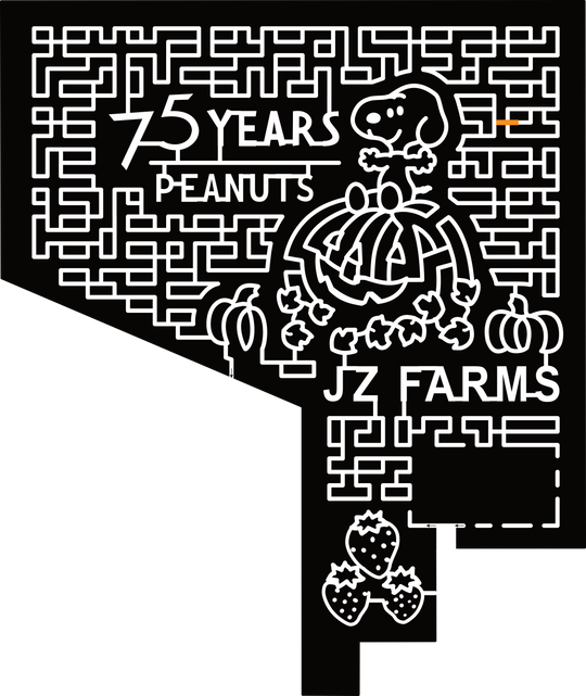 24_MD_Denton Snoopy, Peanuts, 75 Years, JZ Farms, Pumpkin, Strawberry, Leaves