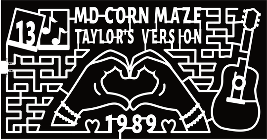 24_MD_Gambrills MD Corn Maze, Taylor's Version, 1989, Notes, Guitar, 13, Heart Hands, Heart