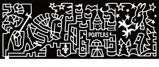 24_MI_Goodrich Porters, Castle, Horse, Knight, Dragon, Flag, Star, Tree