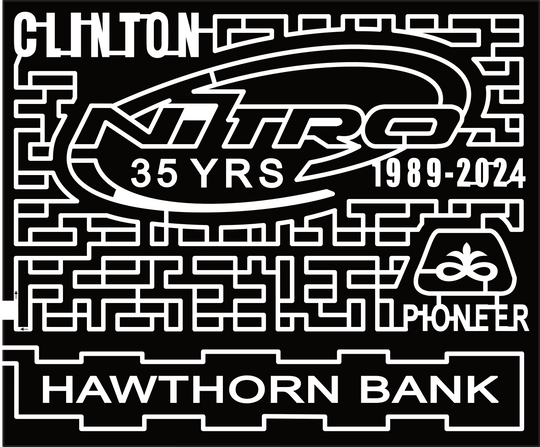 24_MO_Lowry City Clinton, Nitro 35 YRS, 1989-2024, Pioneer, Hawthorn Bank, Logo