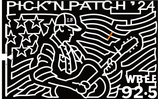 24_NY_Stanley Luke Bryan, Pick N Patch 24, WBEE 92.5, Flag, Face, Guitar, Hat
