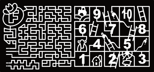 24_QC_Laval, Board Game, Ladder, Number, Cow, Pig, Tractor