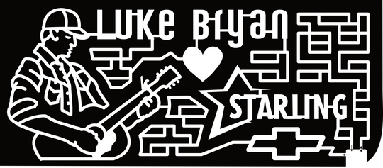 24_SC_Mount Pleasant, Luke Bryan, Starling, Heart, Face, Guitar, Star, Logo