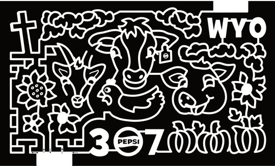 24_WY_Casper 307, Pepsi, WYO, Goat, Pig, Sheep, Flower, Cross, Pumpkin, Logo