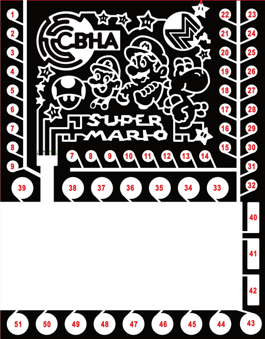 23_WA_Pasco Super Mario, Mario, Yoshi, Luigi, Mushroom, Star, Logo, CBHA