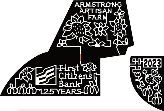 23_NC_Walnut Cove Armstrong Artisan Farm, Flower, First Citizens Bank, 125 Years, Pumpkin, 2023, Strawberry
