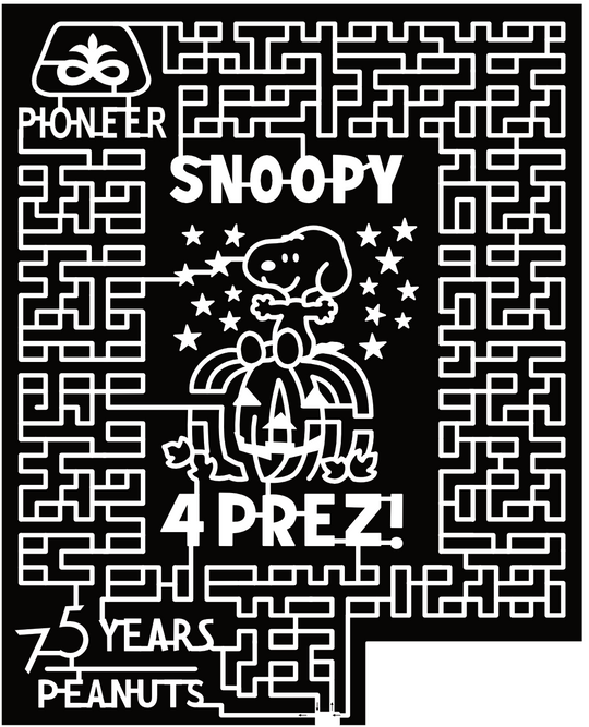 24_MN_Delano Snoopy 4 Prez, Pioneer, Peanuts, 75 Years, Pumpkin, Star, Logo