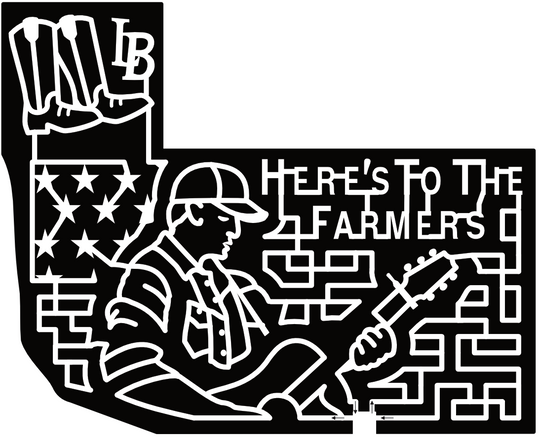 24_NJ_Hammonton Luke Bryan, LB, Heres To The Farmers, Face, Flag, Boots, Guitar