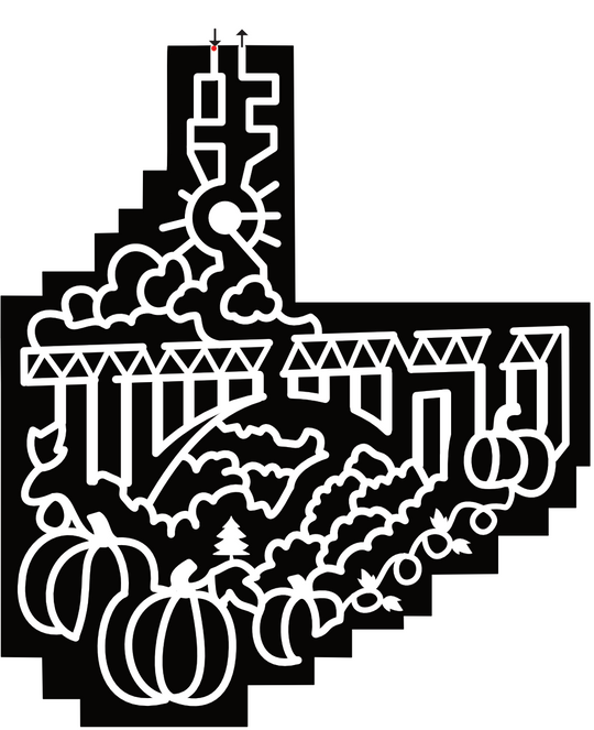 21_WV_Milton sun cloud bridge river water pumpkin vine