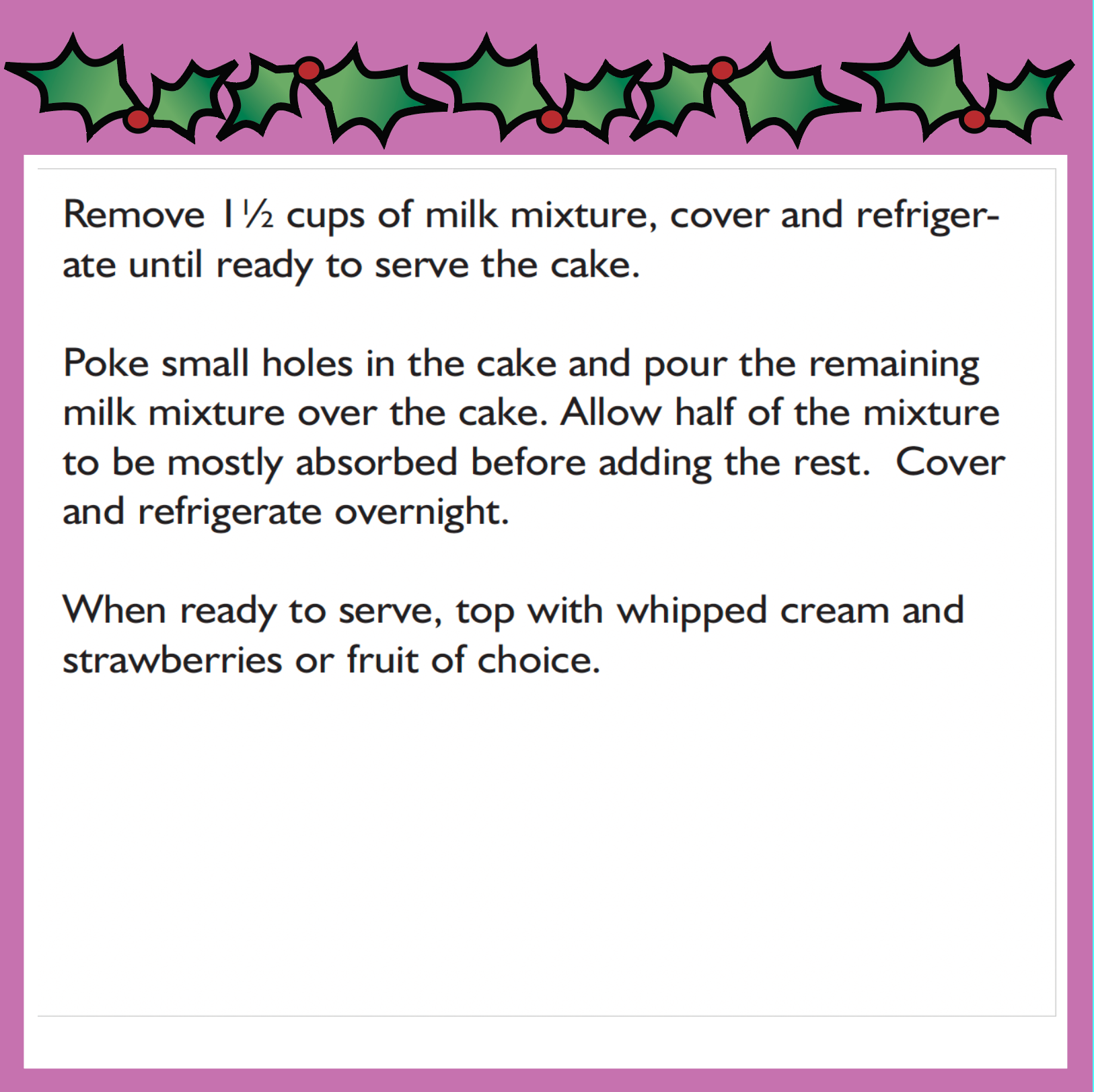 Tres Leches Cake